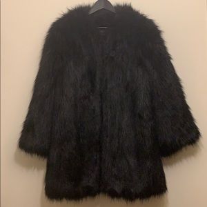Marc Jacobs Black Faux Fur Jacket